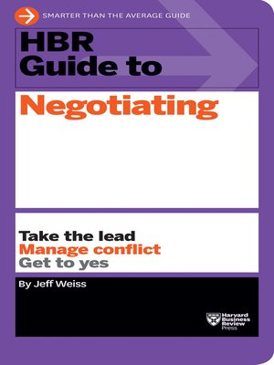 cover image of HBR Guide to Negotiating (HBR Guide Series)